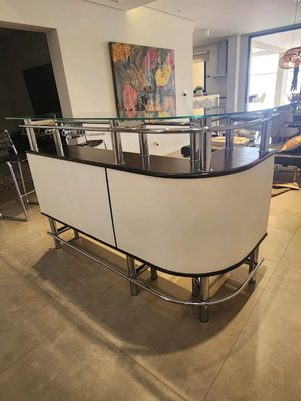 Barzinho de couro e metal - Foto 2