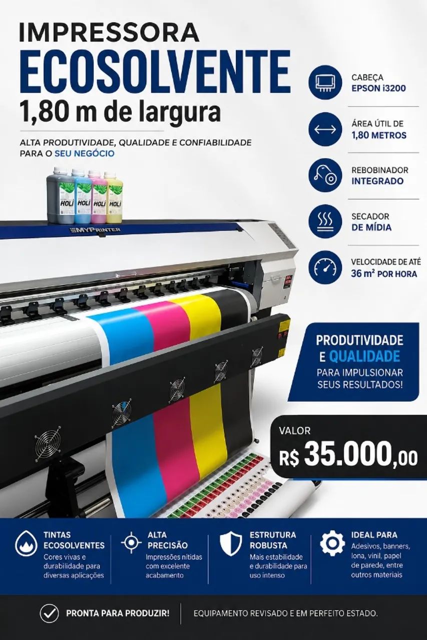 Plotter de impressão Ecosolvente i3200