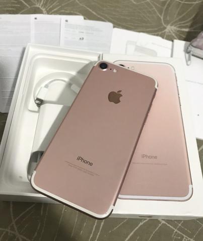 IPhone 7 32gb Rosé Gold na caixa completa com todos acessórios originais