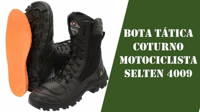 Vendo Bota Tática Coturno Motociclista Com Palmilha Anatômica em Gel - Foto 2