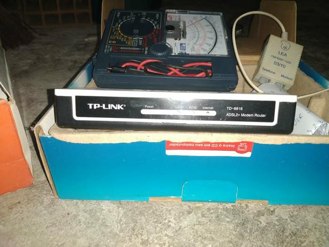 Vendo modem dsl e um multimetro analógico