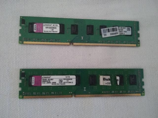 2x4GB Memória DDR3 1333 Kingston