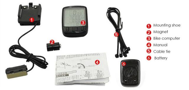 Velocímetro Ciclo Computador Bike Sensor Com Fio Luz Noturna - Foto 3