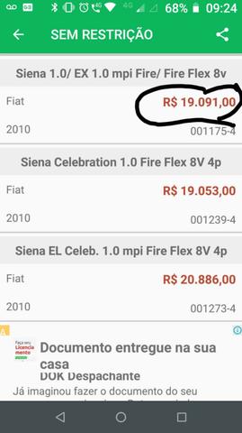 Vendo fiat siena fire flex 1.0 completo