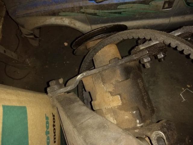 Caixa de direção hidráulica original do Santana com suporte e bomba - Foto 4