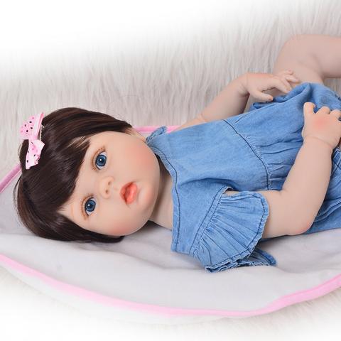 Bebê Reborn Boneca Realista Corpo De Silicone 57 Cm Menina Frete Grátis - Foto 4