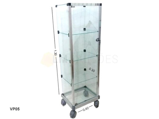 Vitrine Torre Com Porta 0,30 x 1,30 x 0,40 Frete e gratis