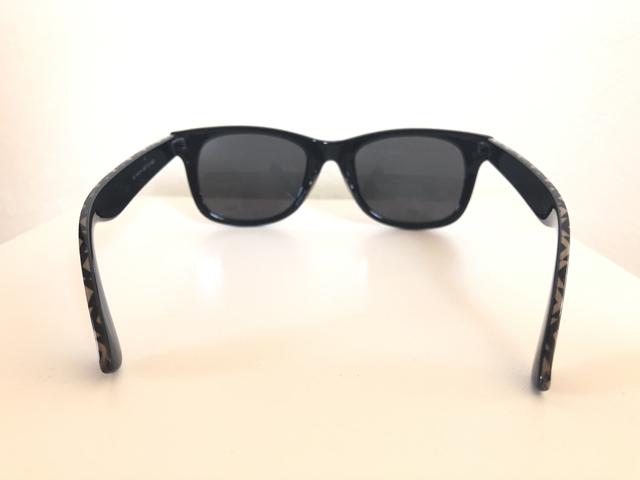 Óculos De Sol Preto. Unissex. Armação Em Acetato com Detalhe Étnico - Foto 4