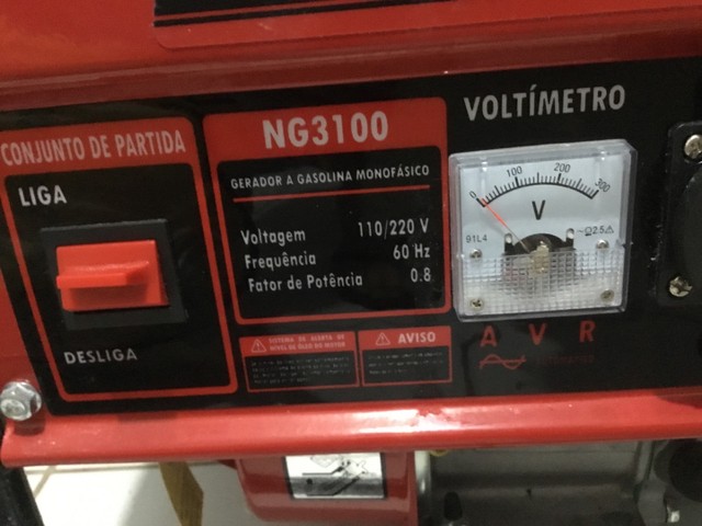 Gerador a gasolina Nagano NG 3100 Novo