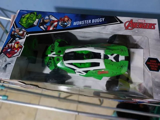 Carrinho Com Controle Remoto - Avengers - Buggy Monster - Hulk