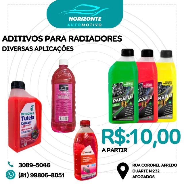 Aditivos para Radiadores automotivos - Diversas marcas