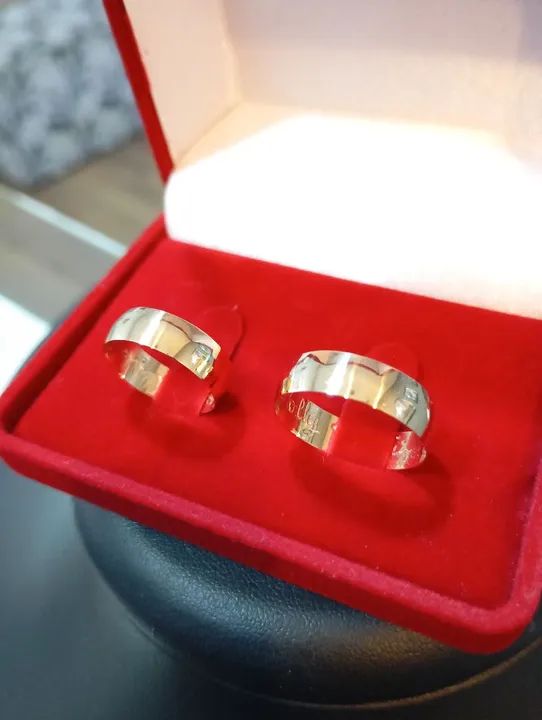 Alianças ouro 18k garantia permanente 