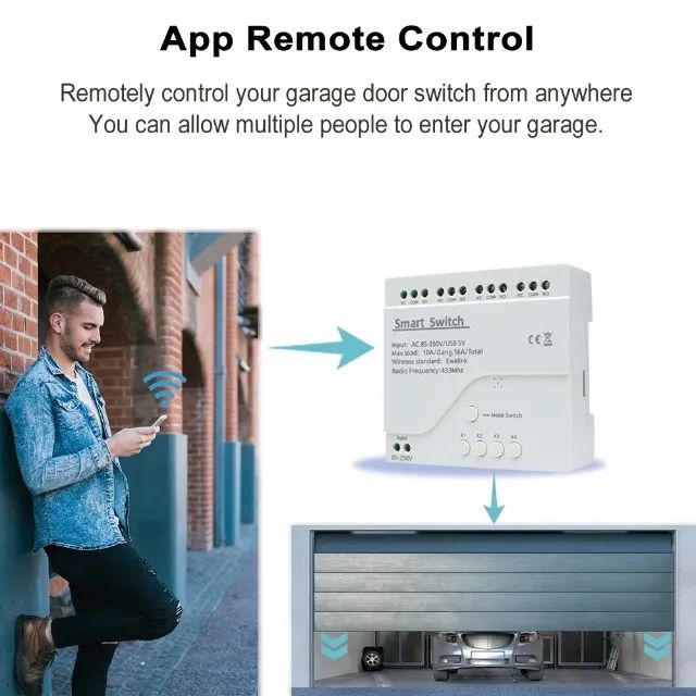 Módulo Smart Wifi 4 Canais - eWelink Interruptor Inteligente 4 Canais 4ch Wifi + Rf 433mhz - Foto 4