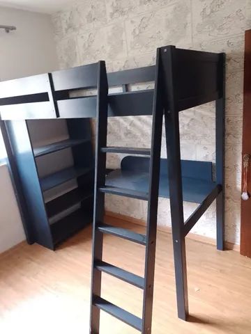 Conjunto de cama com escrivaninha e preteleiras ETNA - Foto 3