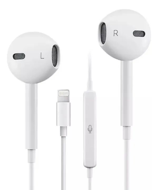 Fone de Ouvido com fio Compatível iPhone 7/8/x/xr/xs da cor Branco - Foto 5