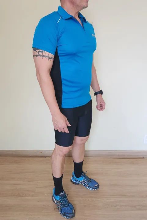 Camisa Ciclismo RFX Manga Curta Azul Tam M Proteção UV+ - Foto 5