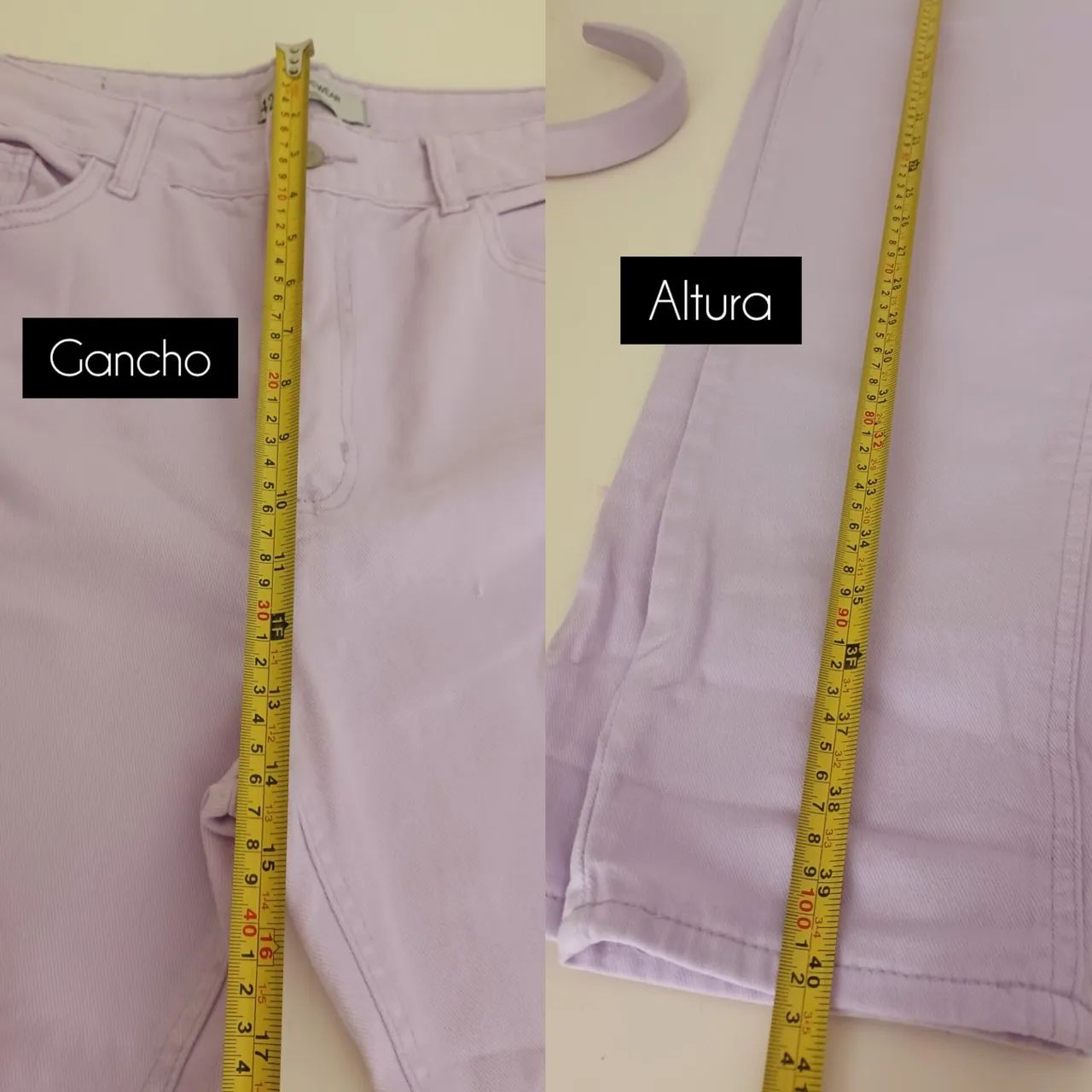 Calça Mom 42 + Tiara lilas novos  - Foto 4