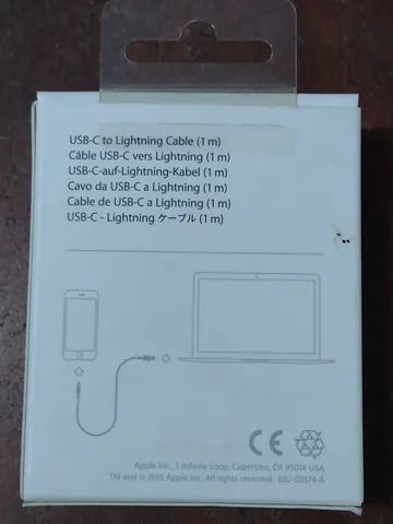 USB -C TO Lightning Câble (1m) apple novo - Foto 2