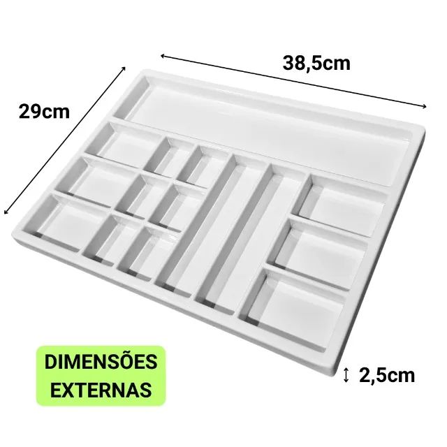 Bandeja Divisória Poliestireno Para Mesa Auxiliar Gaveteiros - Foto 4