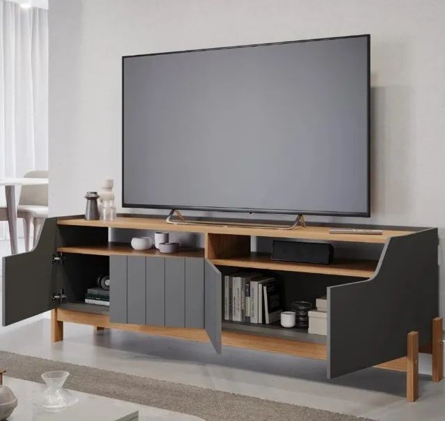 Rack Bancada Moema TV 70" 100% MDF - Foto 4