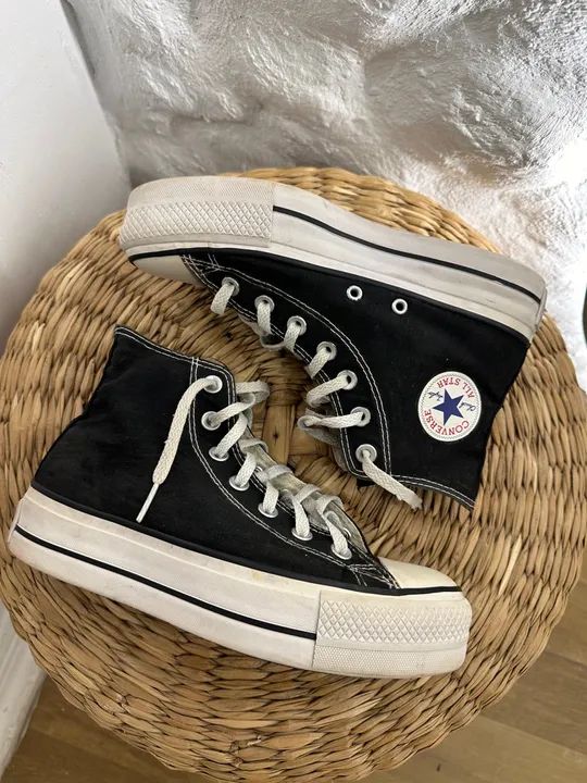 Converse All Star Platform Preto - Tamanho 34 - Foto 2