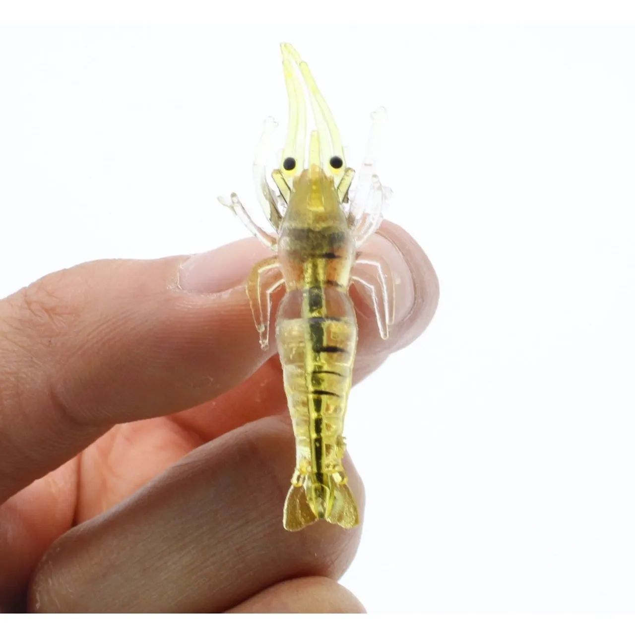 Isca de Camarão Artificial para Pesca com anzol 10 un - Foto 3