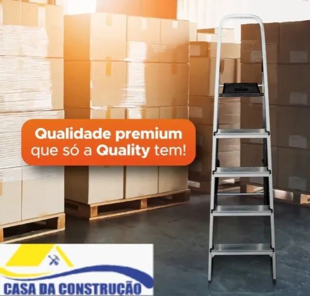 Escada Aluminio 6 Degraus Tesoura Quality - Foto 2