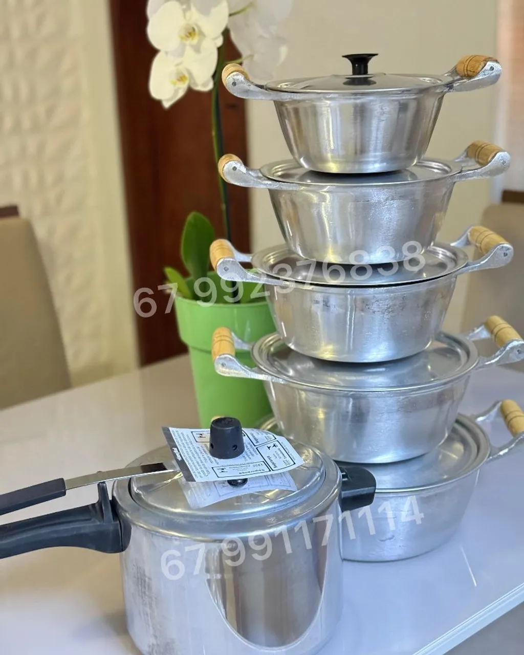 Conjunto de Panelas Aluminio com Panela de Pressão