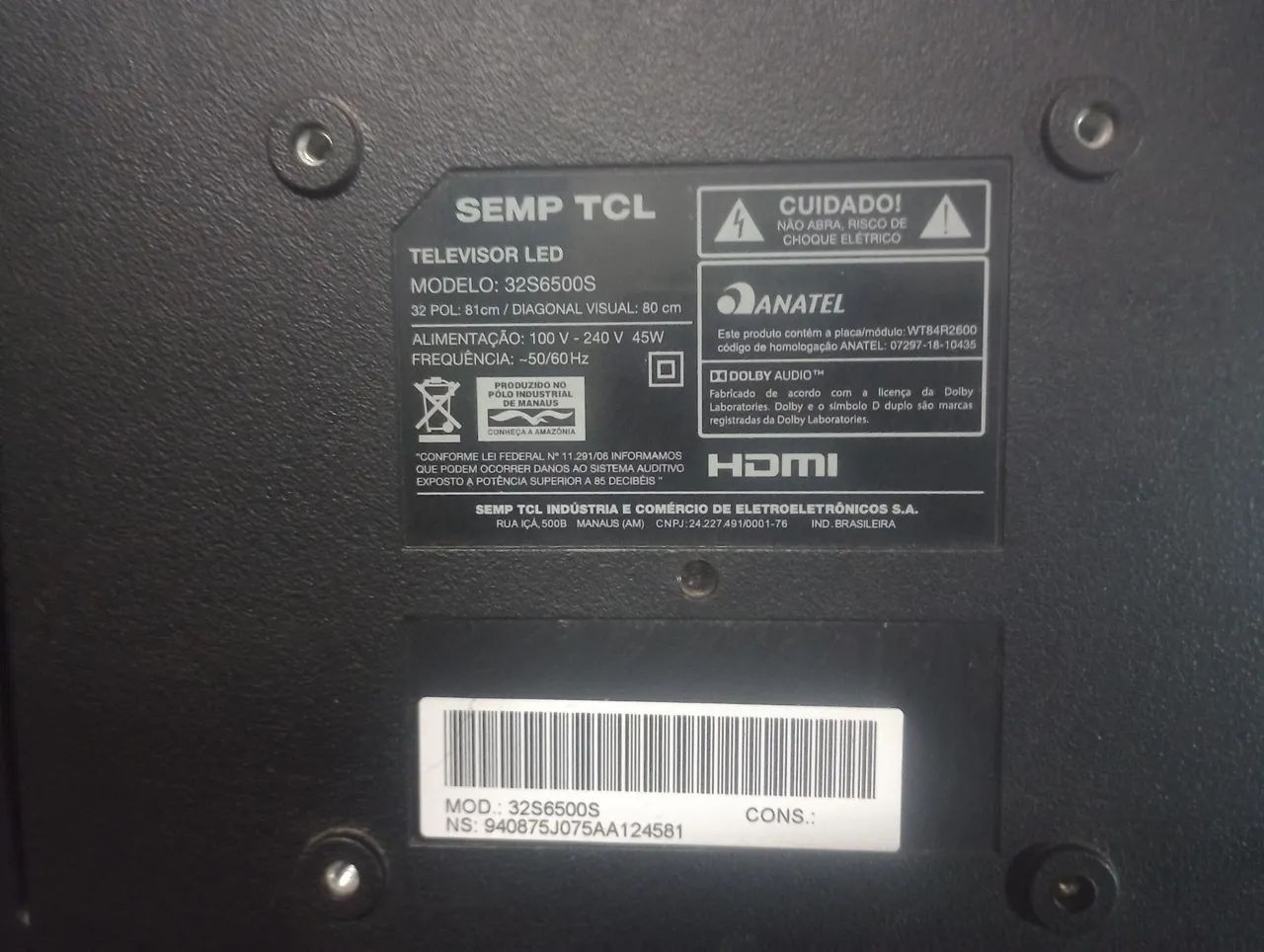 TV LED Semp TCL 32 polegadas - 32S6500S - Foto 2