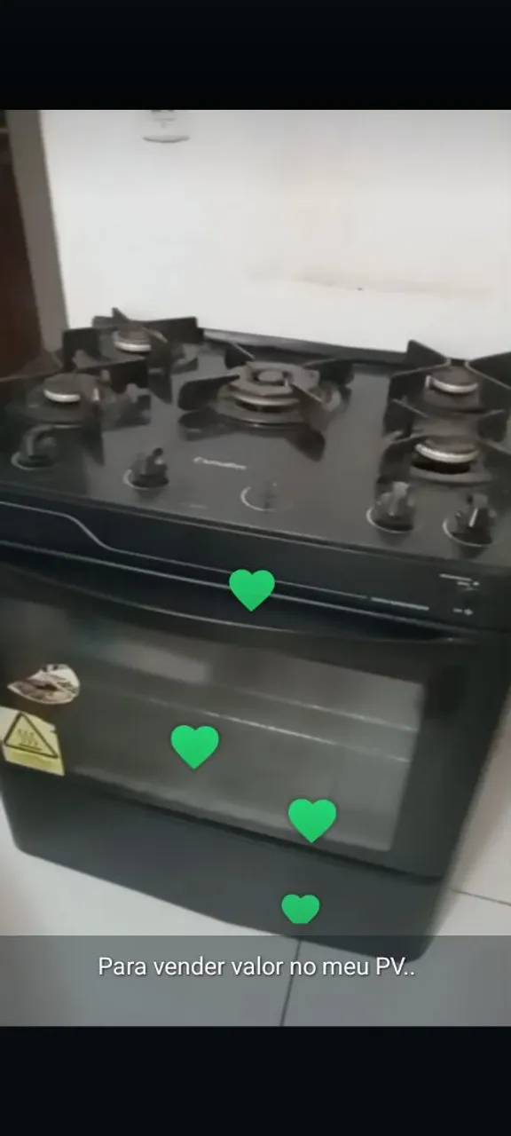 Fogão 5 bocas com forno a gás