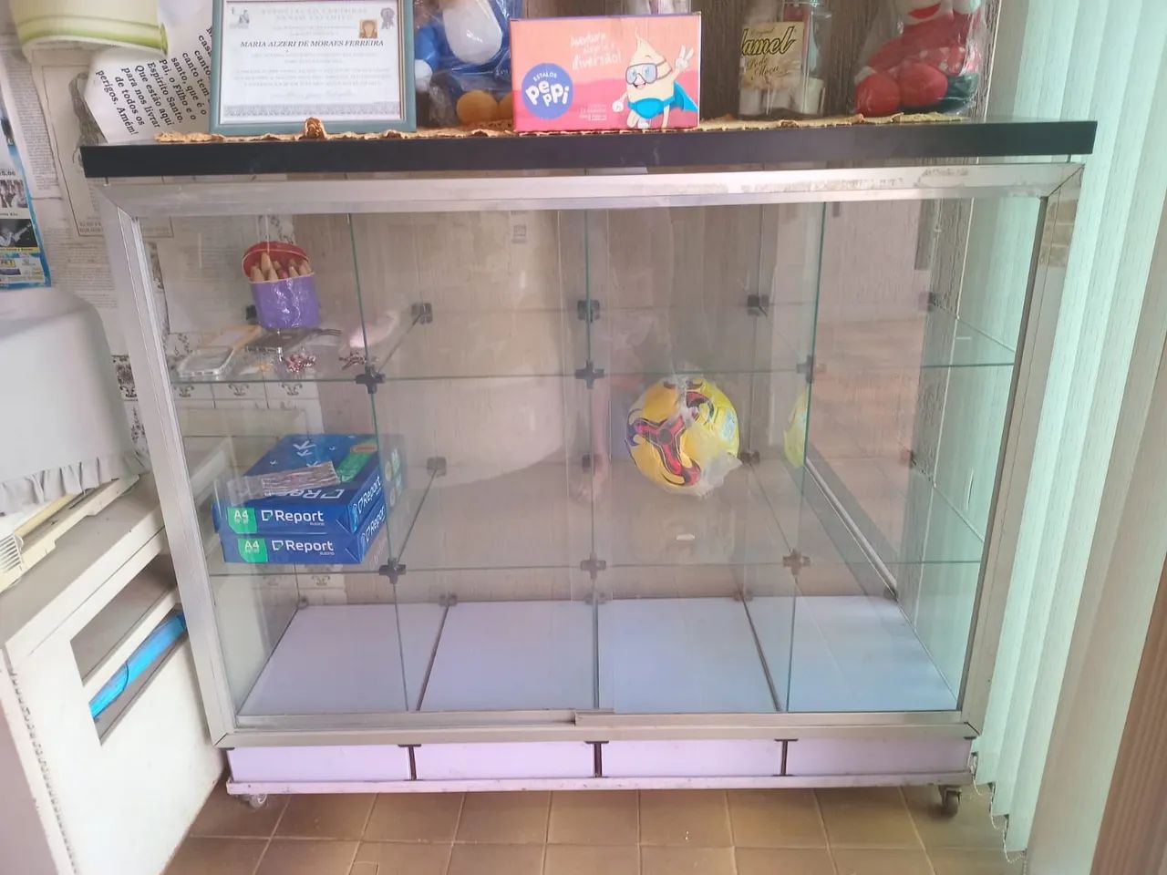 Vitrine Expositora de Vidro para Comércio