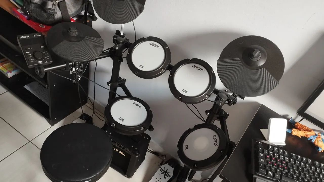 Bateria Eletrônica Aroma TDX-18 Completa! + Caixa Meteoro - Foto 2