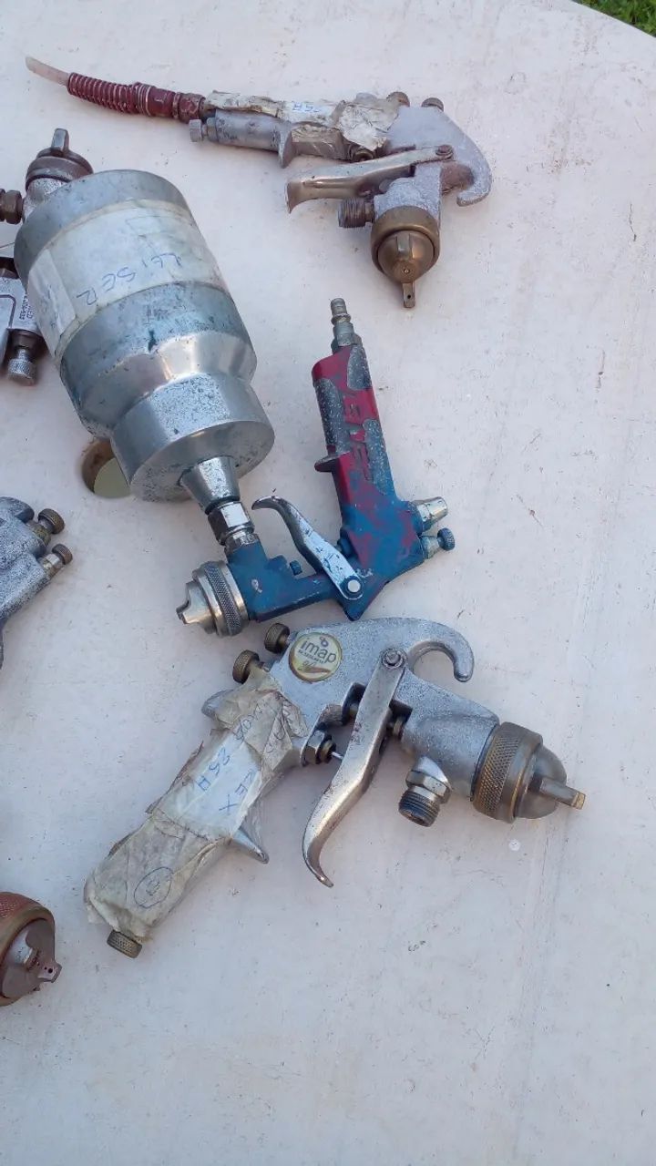 pistolas pintura alta pressão devilbes usadas, bom estado, industriais - Foto 5