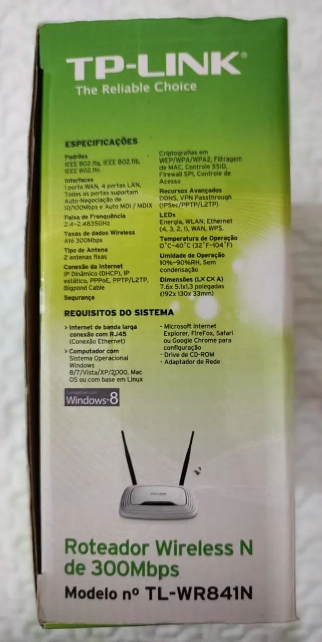 TP-Link Wireless Router Model TL-WR841N, with 2 5dBi Antennas, 300 Mbps64396507993345123