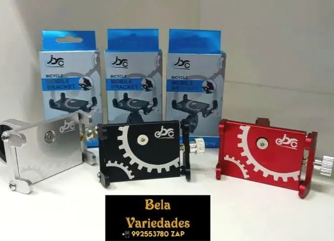 SUPORTE PRA  CELULAR MOTO BIKE DE ALUMÍNIO FIXA GUIDÃO  - Foto 2