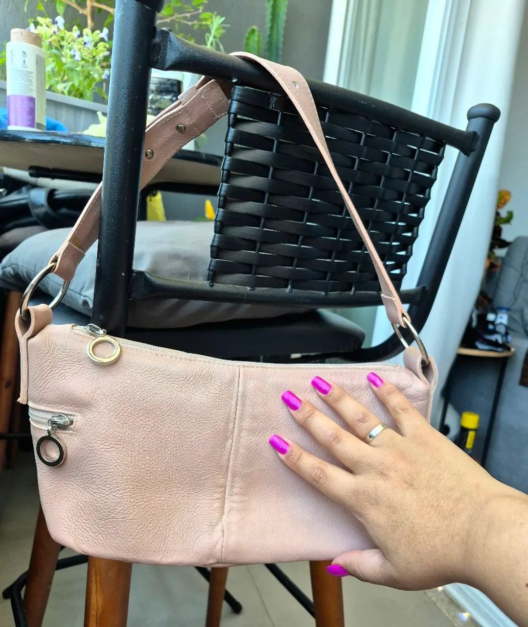 Bolsa de ombro de couro Corello - usada - Foto 2