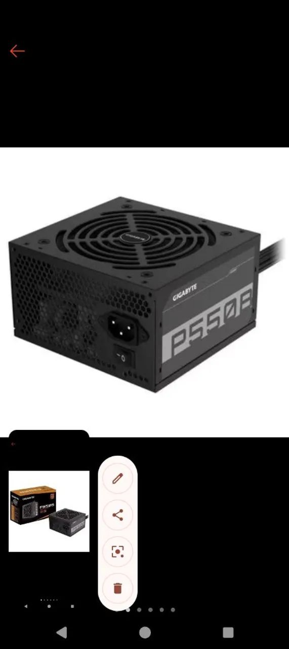 Fonte de Alimentação Gigabyte P550B 550W