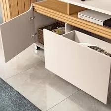 Rack Home Quantum 2Pts 1Gv Off White.Cinamomo HB Moveis - Entrega Rápida!  - Foto 3