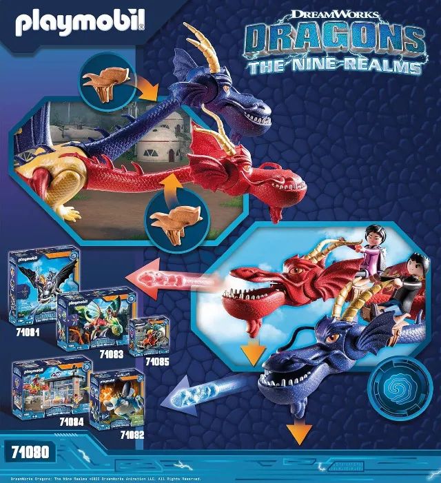 Playmobil Dragons The Nine Realms Wu & Wei & Jun Dragões 71080 Como treinar seu dragão - Foto 5