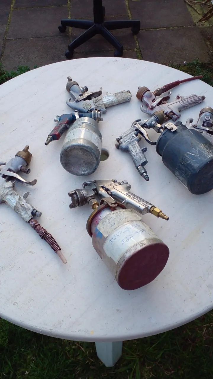 pistolas pintura alta pressão devilbes usadas, bom estado, industriais