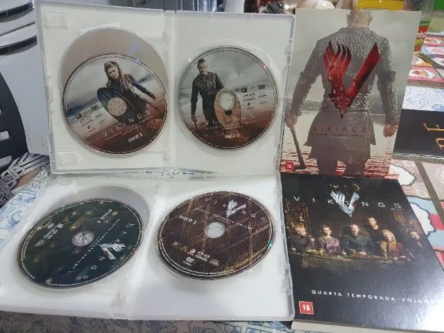 Coleção Box DVD Vikings com 4 temporadas (12 Discos) Original - Foto 5
