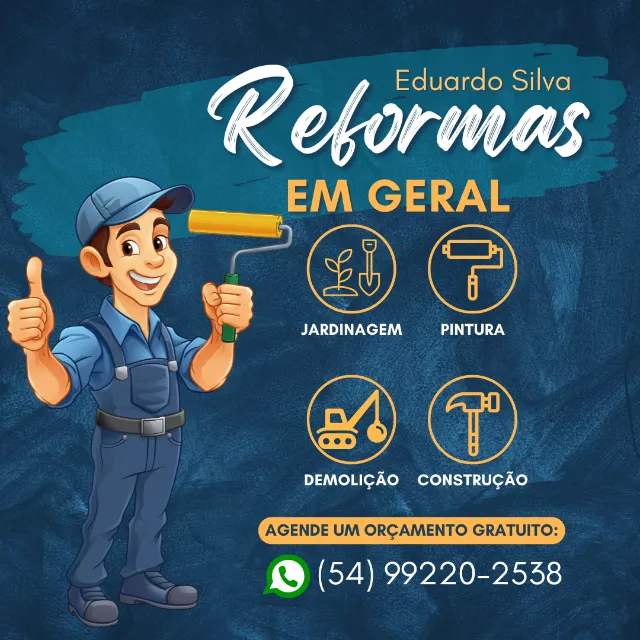Precisa de Reforma? Chame o Eduardo - Pedreiro e Pintor Profissional