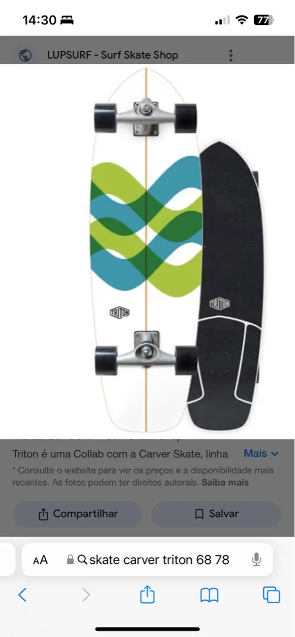 Skate Carver Triton 68 78