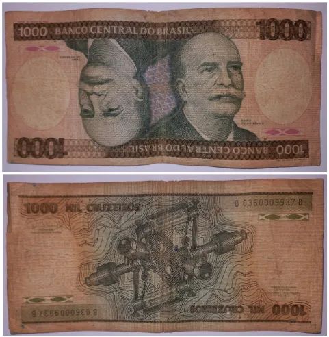 Cédula 1000 Cruzeiros  - Brasil