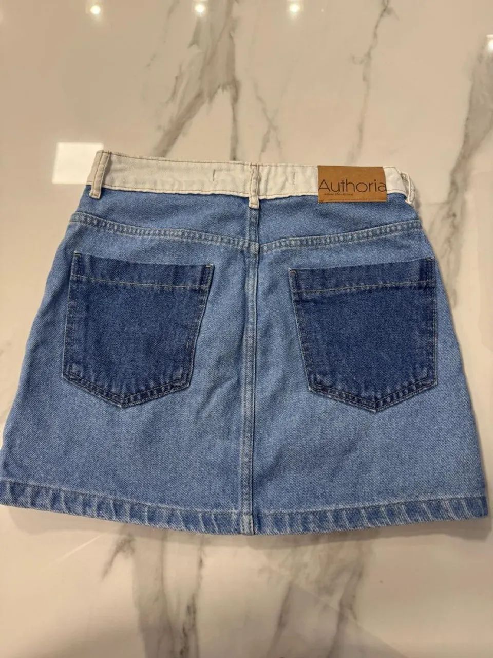 Saia Jeans Azul Autoria - Foto 3