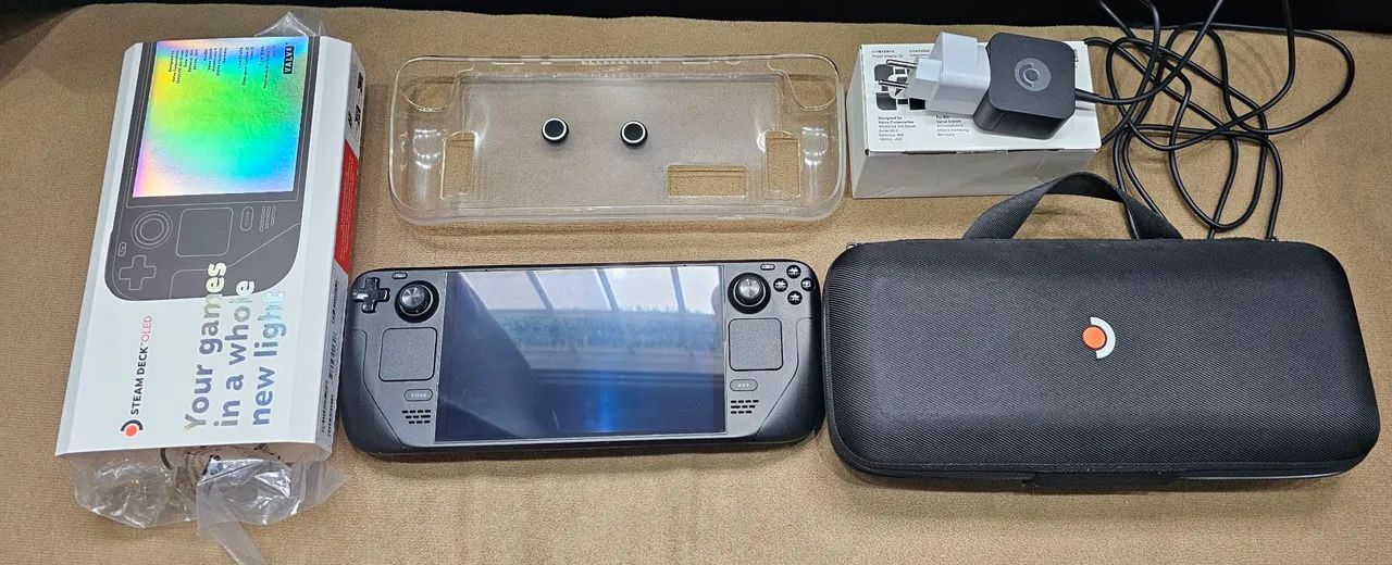 Steam Deck Oled + 2TB + Capa protetora + Película e Grips! ZERADO