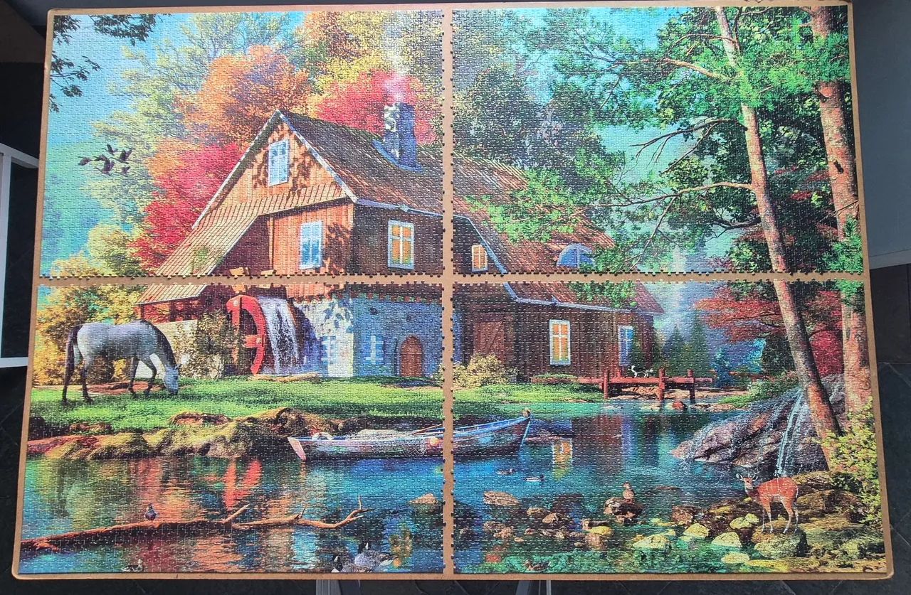 Quebra cabeça 6000 peças - Moinho no Outono - Foto 3