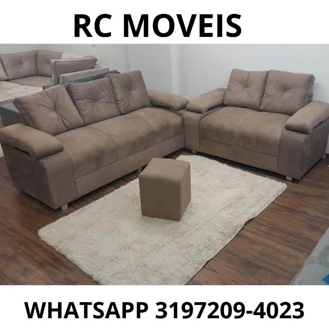 Conjunto Sofá Sonata 2 e 3 Lugares - Estrutura Reforçada