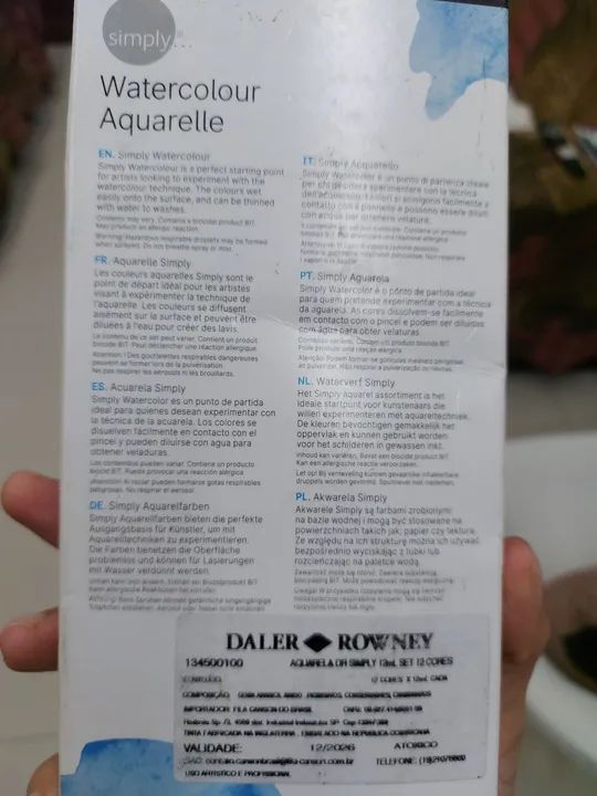 Tintas aquarela Daler Rowney 12 cores  - Foto 4