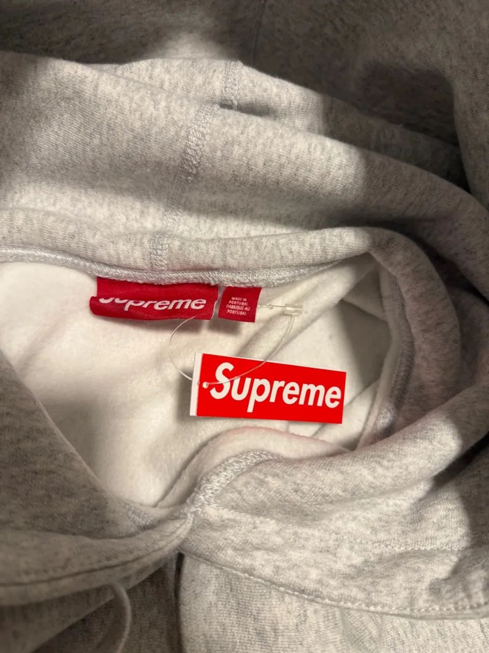 Supreme Moletom Collegiate Sleeve Ash Grey - Foto 3